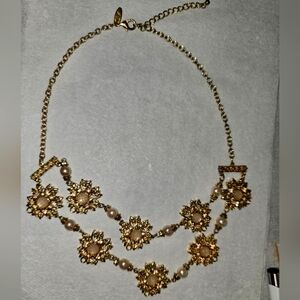 9 Flower  2 tier Necklace